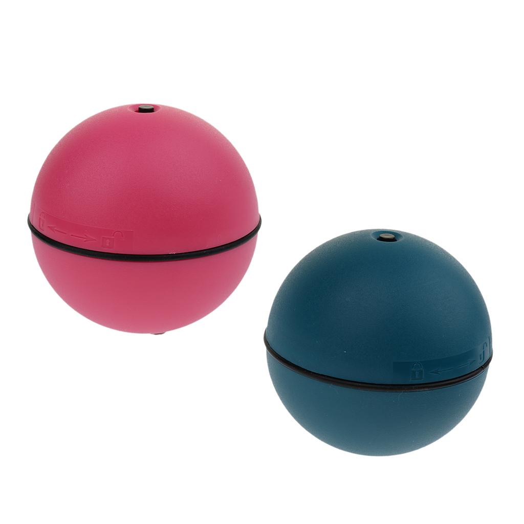2 Pcs Dog Cat Toys Ball Automatic Kitty Rolling Balls Funny Toy Blue+Red