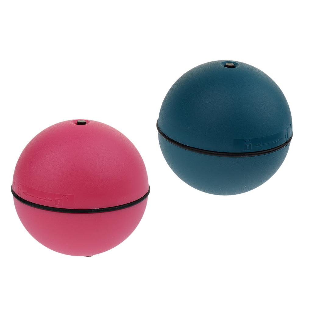 2 Pcs Dog Cat Toys Ball Automatic Kitty Rolling Balls Funny Toy Blue+Red