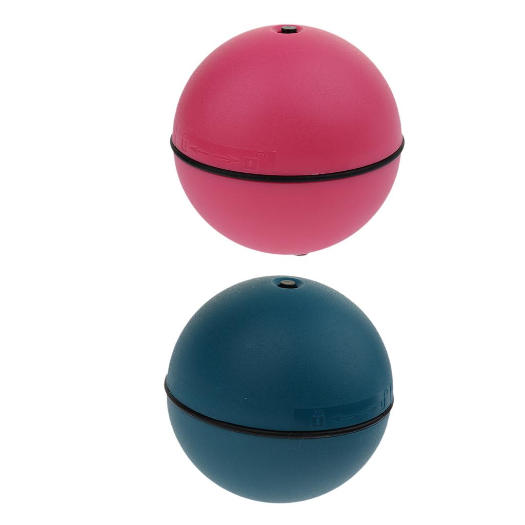2 Pcs Dog Cat Toys Ball Automatic Kitty Rolling Balls Funny Toy Blue+Red