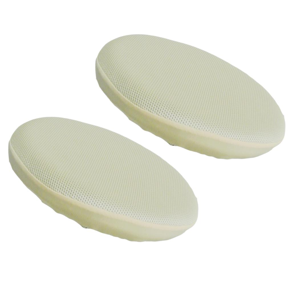 2 x Bar Stool Covers Round Chair Seat Cover Sleeve Protector Beige 35cm