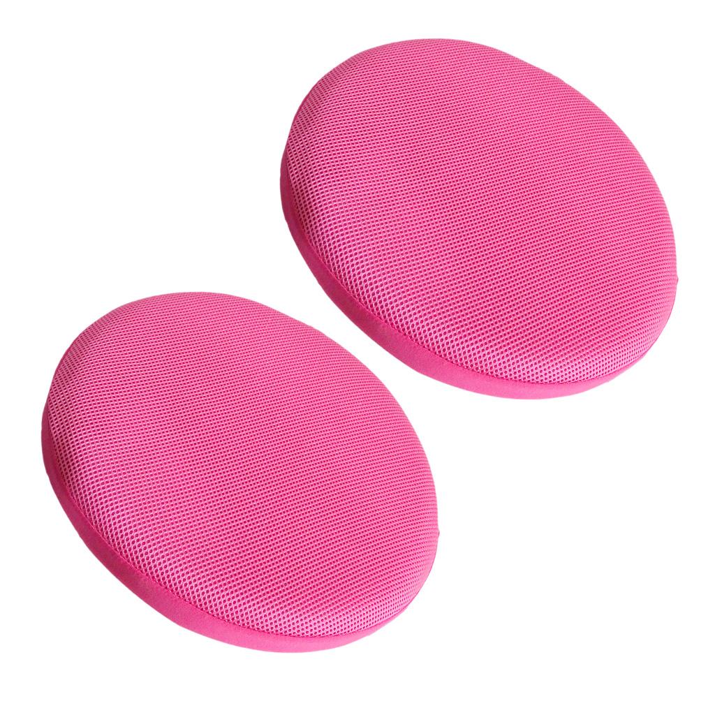 2 x Bar Stool Covers Round Chair Seat Cover Sleeve Protector Hot Pink 33cm