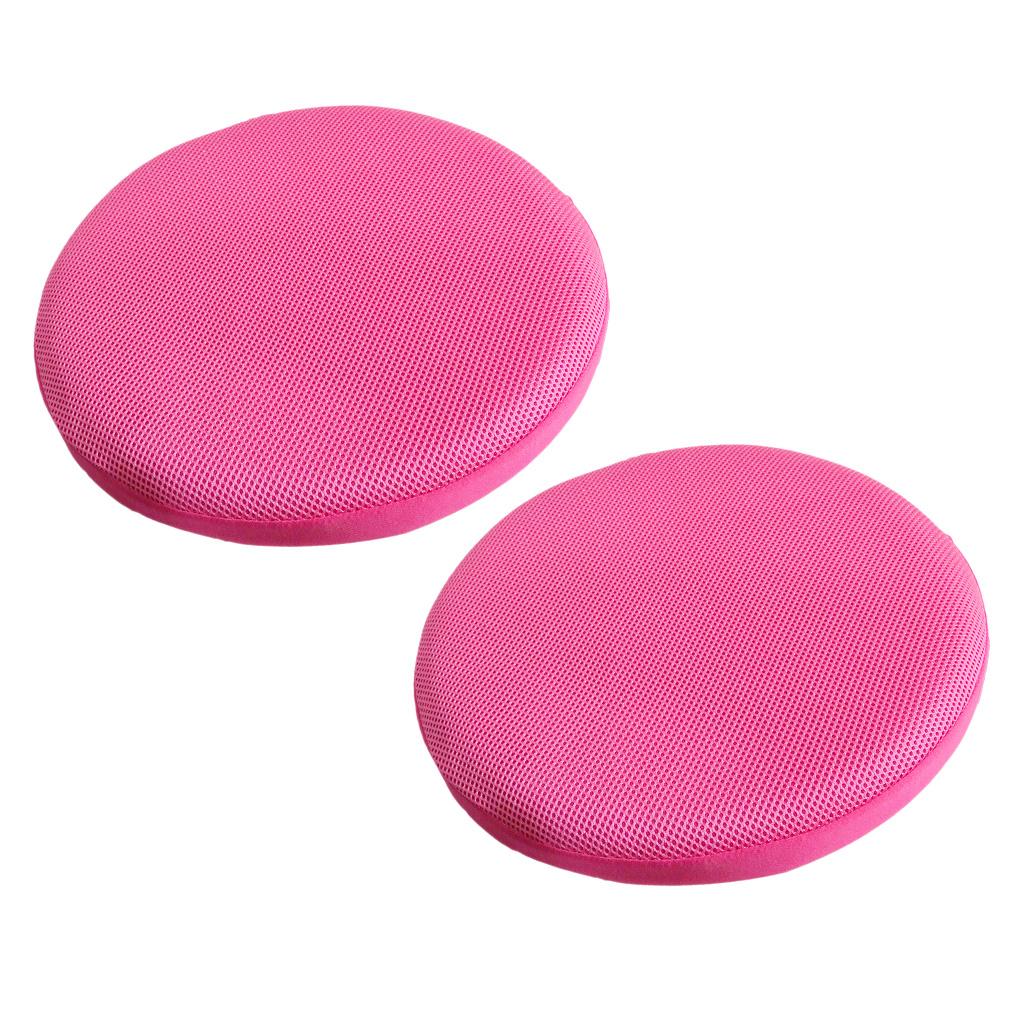 2 x Bar Stool Covers Round Chair Seat Cover Sleeve Protector Hot Pink 33cm