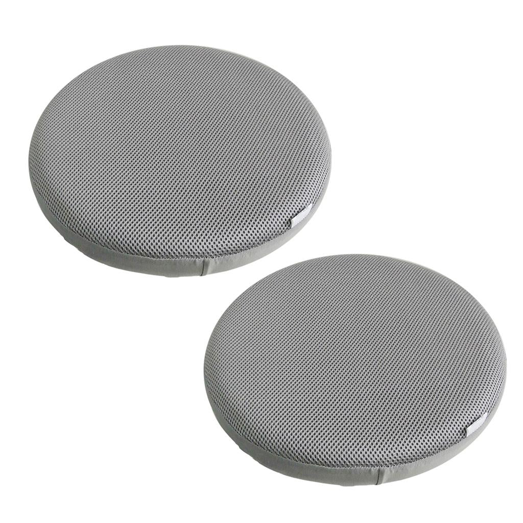 2 x Bar Stool Covers Round Chair Seat Cover Sleeve Protector Gray 30cm