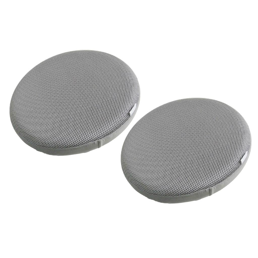 2 x Bar Stool Covers Round Chair Seat Cover Sleeve Protector Gray 30cm