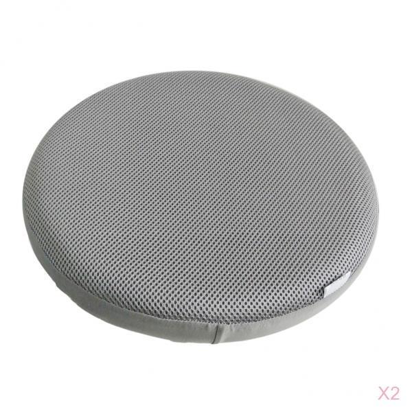2 x Bar Stool Covers Round Chair Seat Cover Sleeve Protector Gray 30cm