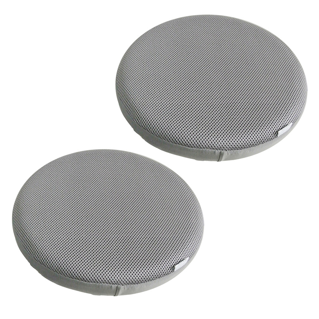 2 x Bar Stool Covers Round Chair Seat Cover Sleeve Protector Gray 33cm