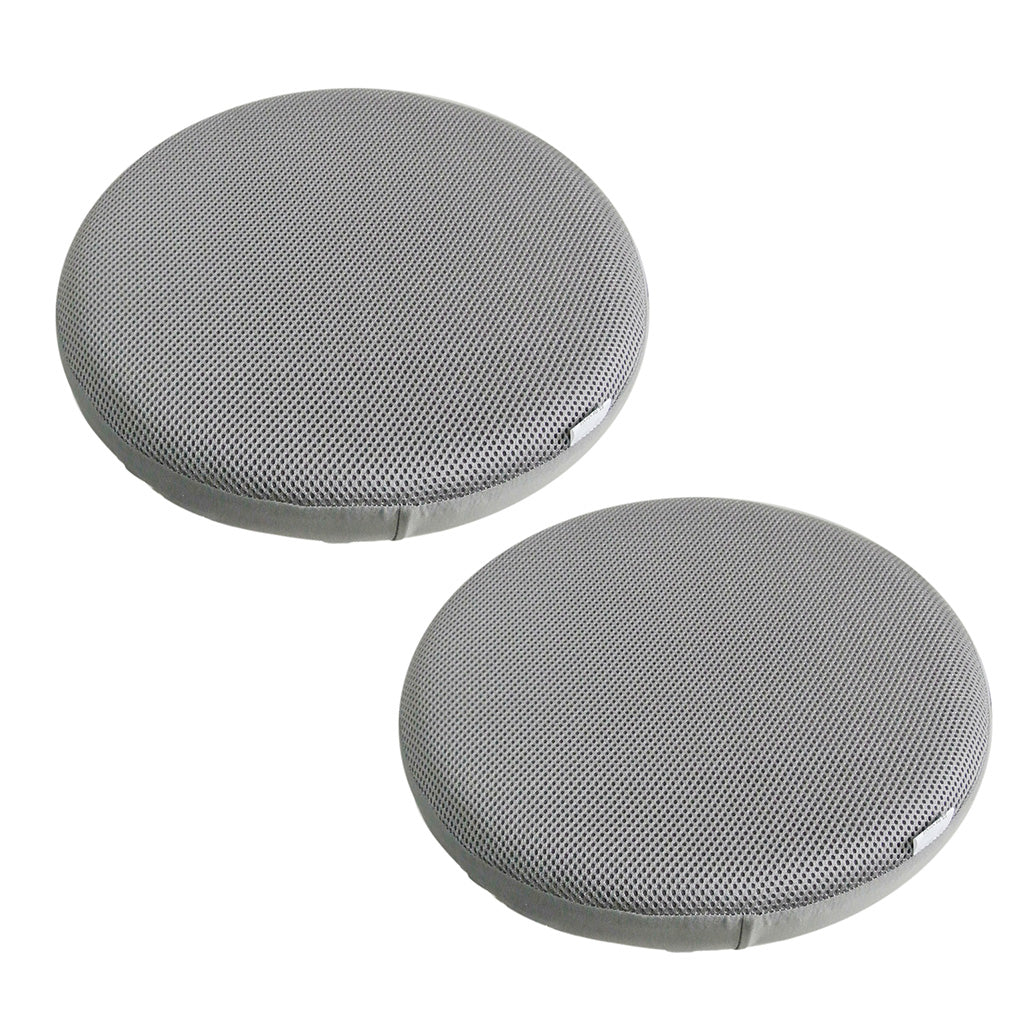 2 x Bar Stool Covers Round Chair Seat Cover Sleeve Protector Gray 33cm