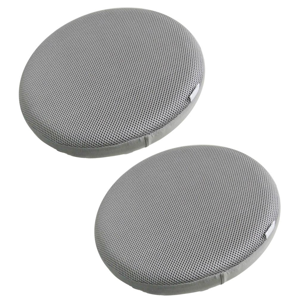 2 x Bar Stool Covers Round Chair Seat Cover Sleeve Protector Gray 40cm