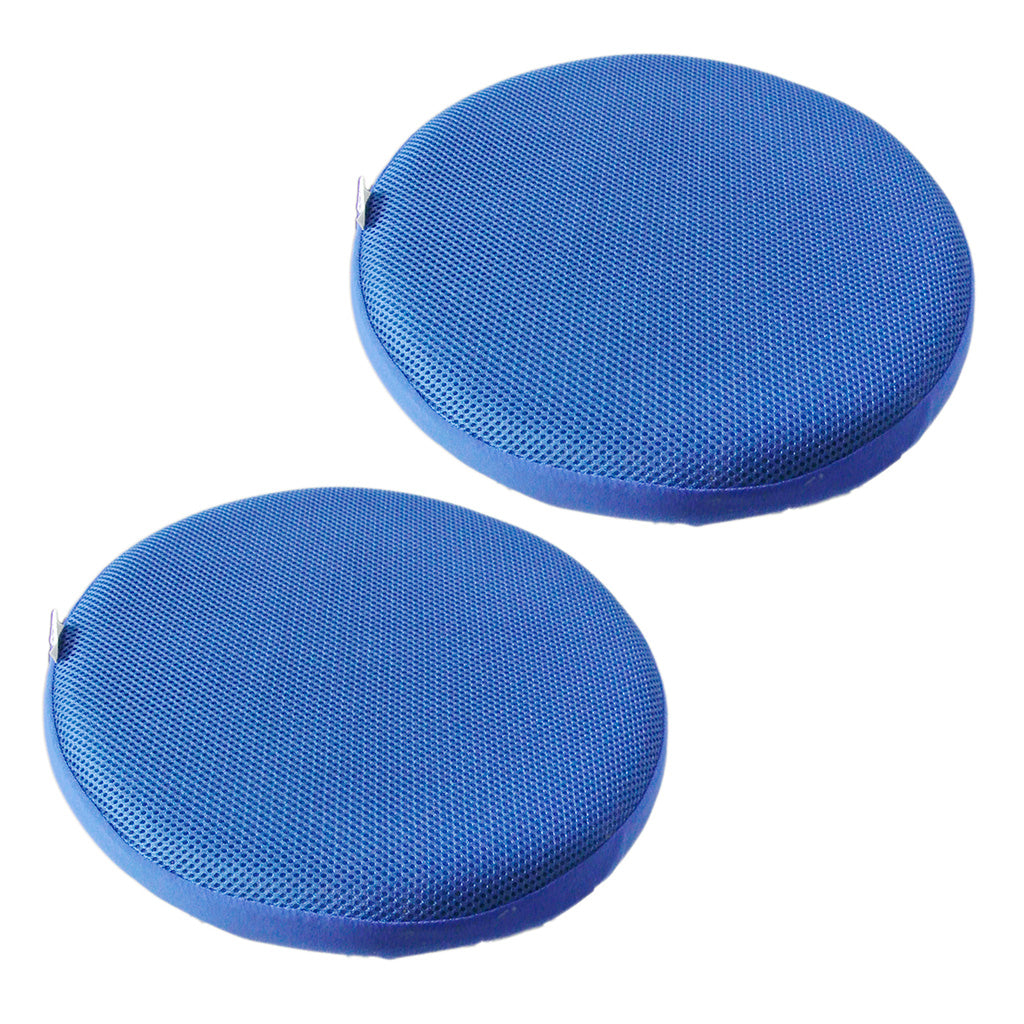 2 x Bar Stool Covers Round Chair Seat Cover Sleeve Protector Royal Blue 33cm