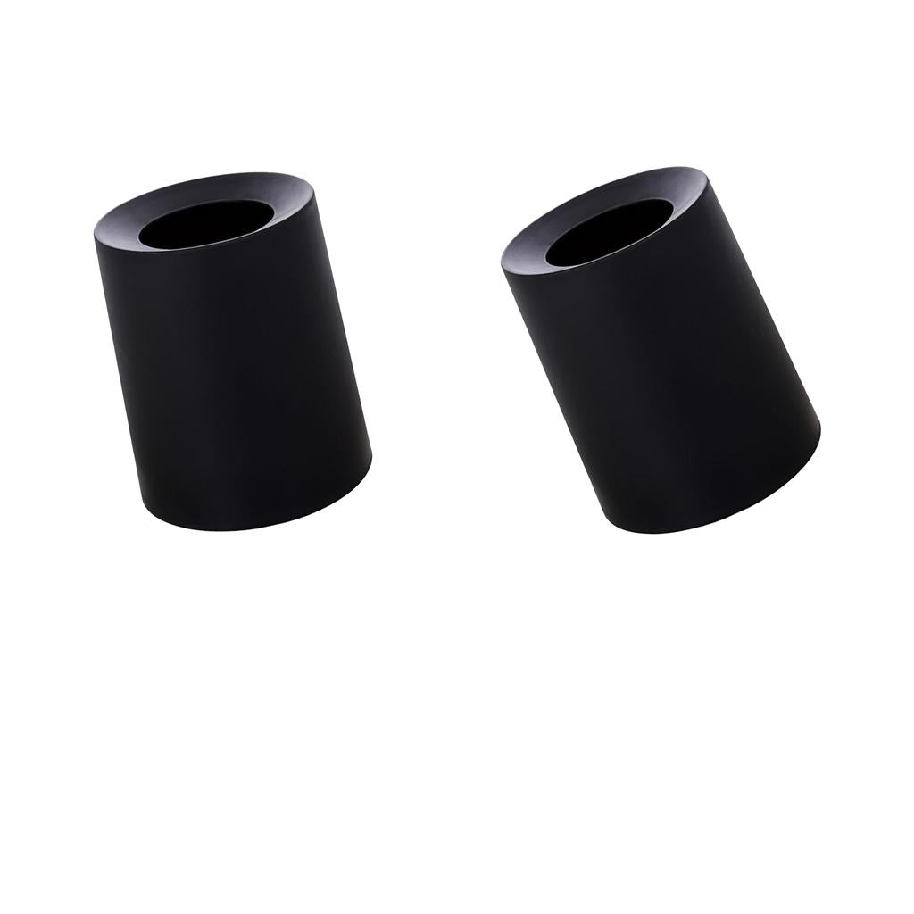 2Pcs Classic Designer Round Trash Can Conceals any Plastic Bag Home 8L black