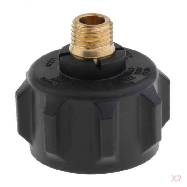 2pcs QCC1 Propane Adapter Gas Regulator Valve Fitting with Acme Nut 1/4'' M