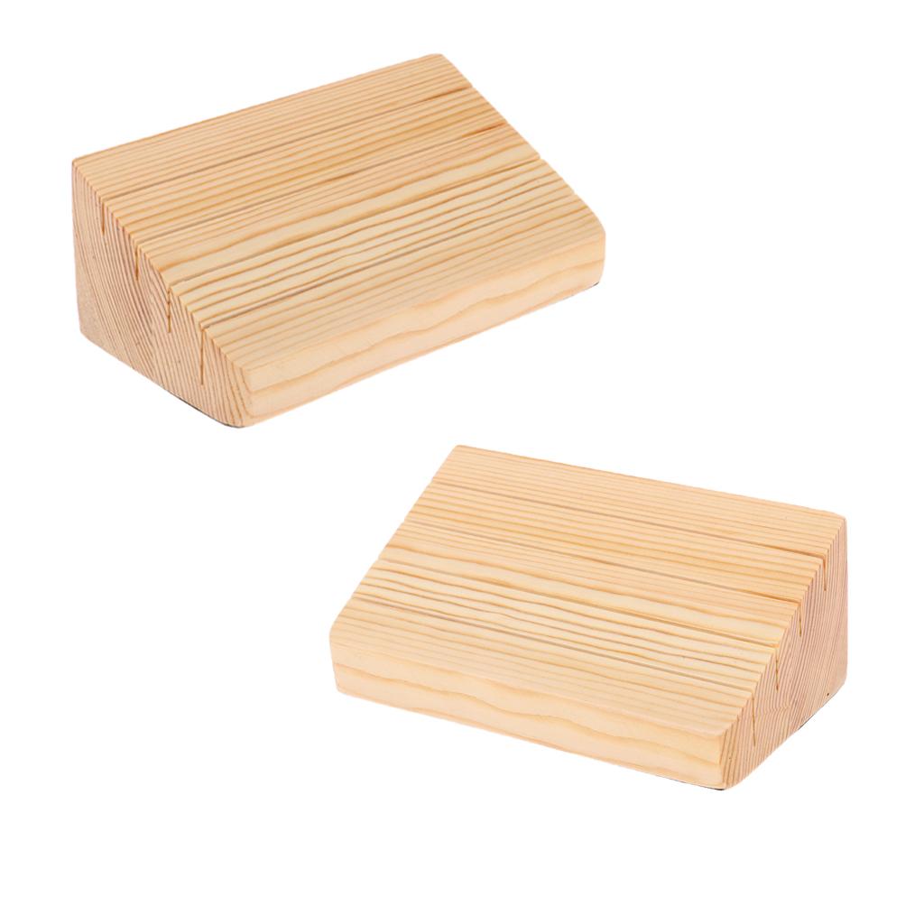 2Pcs Trapezoid Wooden Playing Card Base Holder Organizer For Kids Adults