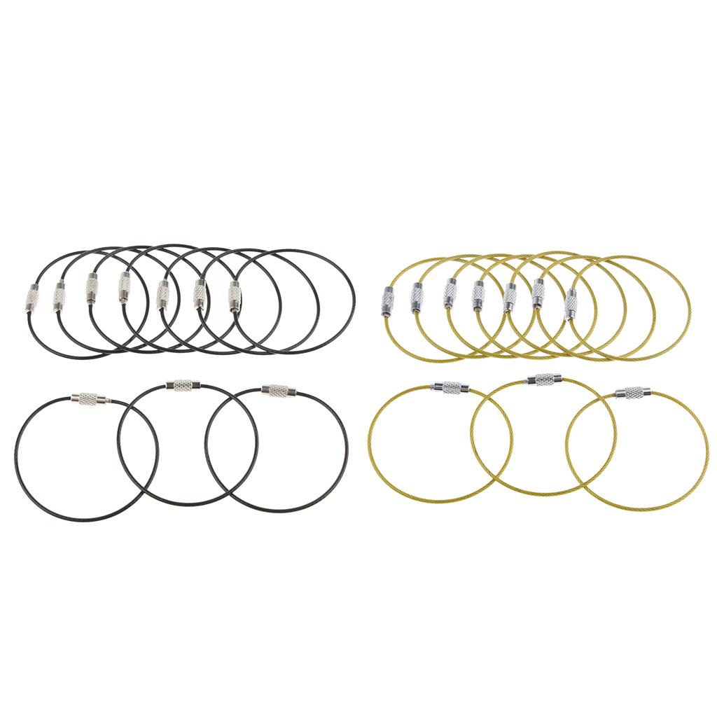 20Pcs Cable Wire Loop Luggage Tag Loops Stainless Steel Wire Straps