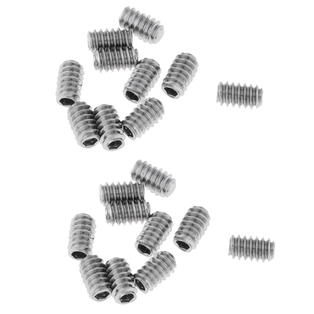 20Pcs Stainless Steel Grub Screws for Surfboard Longboard Surfing Accessory