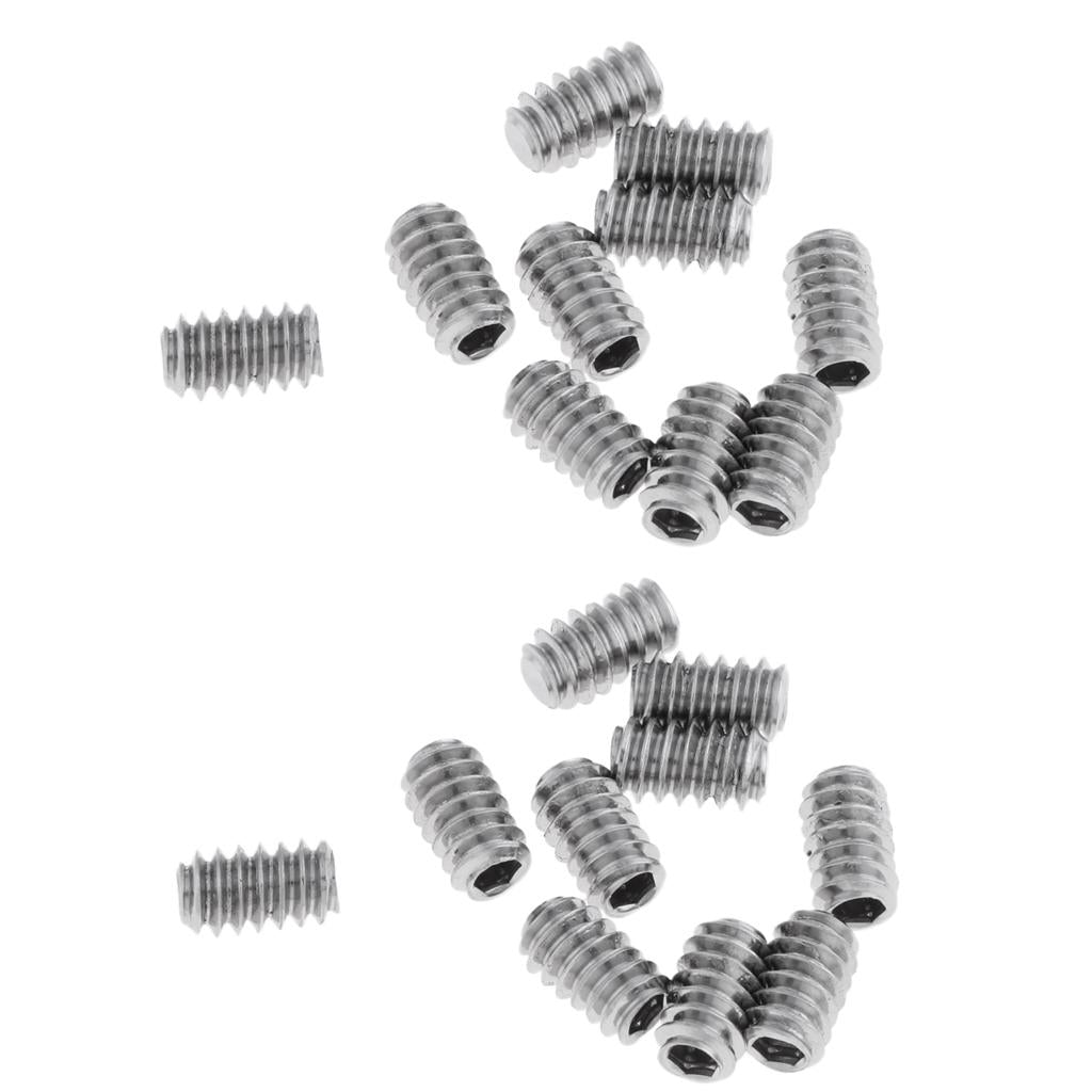 20Pcs Stainless Steel Grub Screws for Surfboard Longboard Surfing Accessory