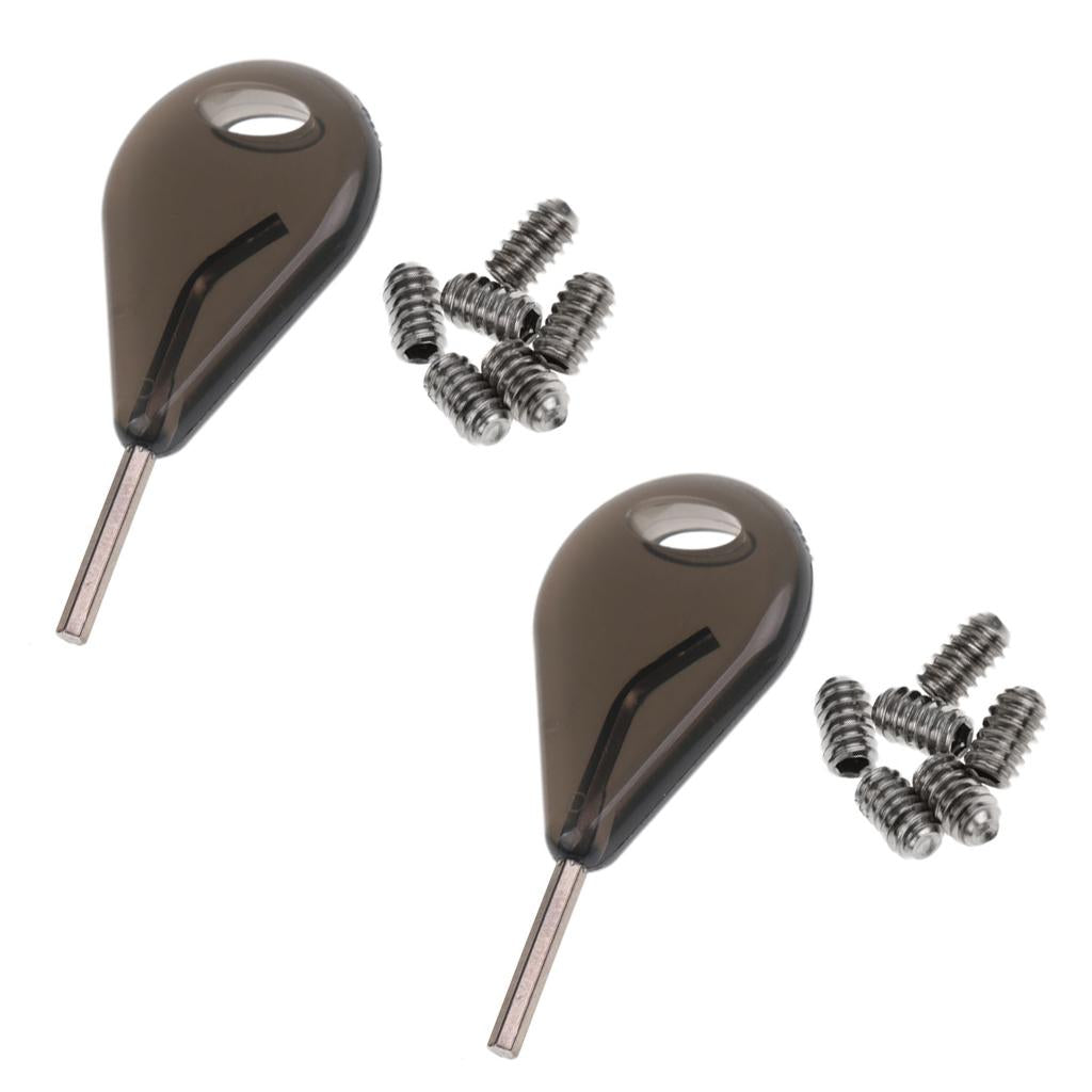 12 Pieces Fin Grub Screws + Key Set for Surfboard Fin Surfing Surf Accessory