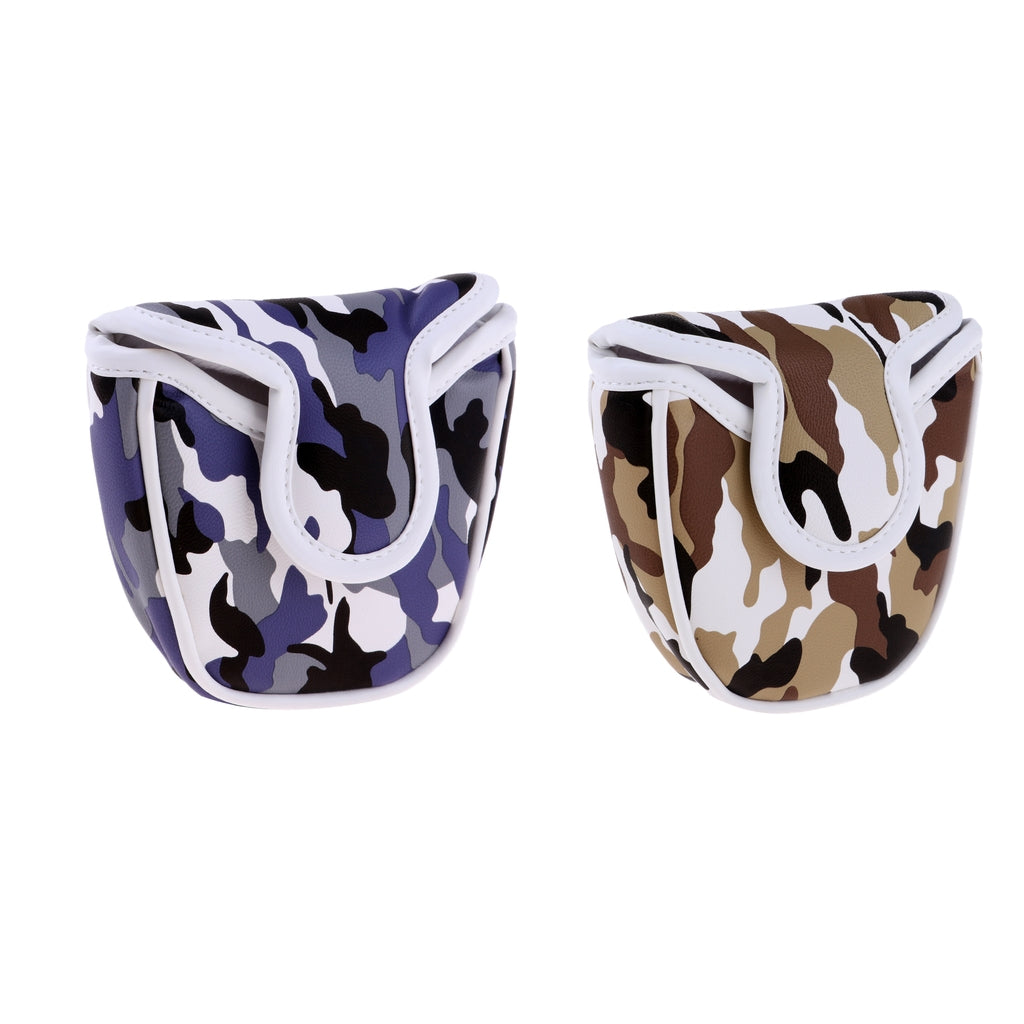 2Pcs Multi-function Golf Mallet Putter Head Cover Headcover Protector Bag