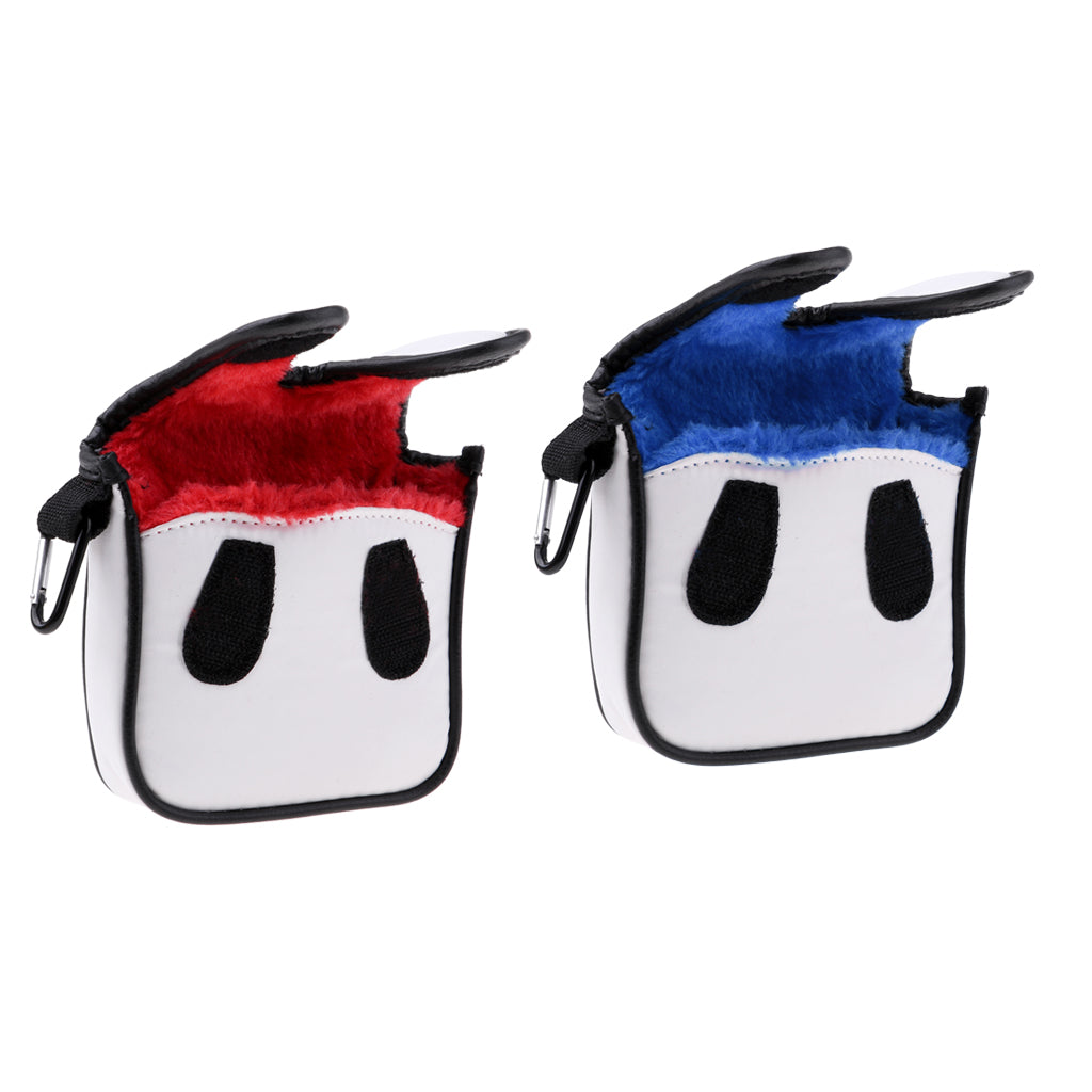 2Pcs Premium Square Golf Mallet Putter Head Cover Club Protector Headcover