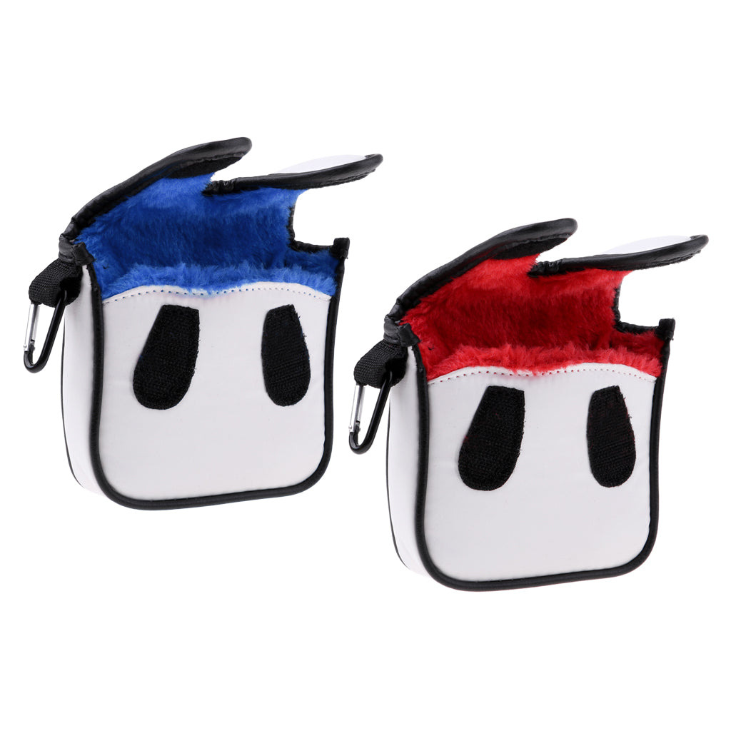 2Pcs Premium Square Golf Mallet Putter Head Cover Club Protector Headcover