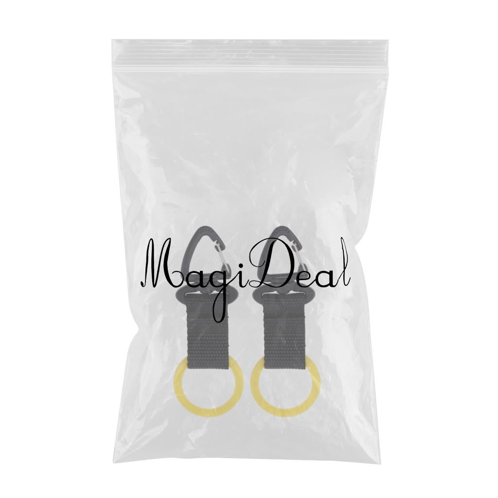 2Pc Scuba Diving Webbing Regulator Octopus Mouthpiece Holder Retainer Yellow