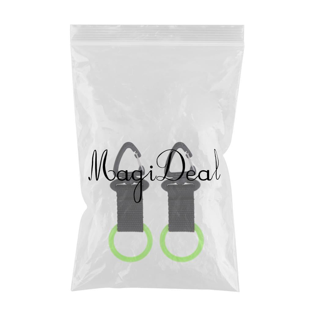 2Pcs Scuba Diving Webbing Regulator Octopus Mouthpiece Holder Retainer Green