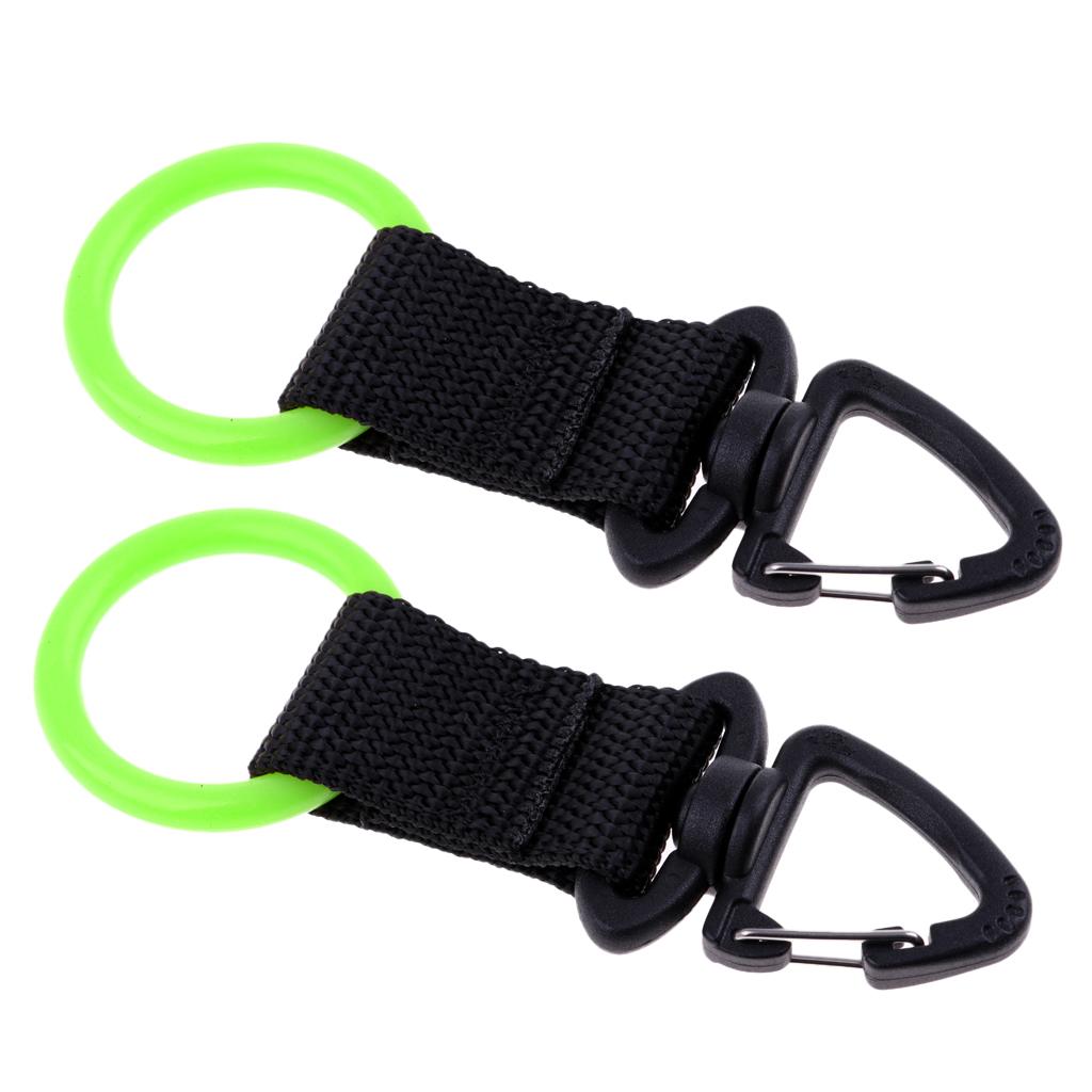 2Pcs Scuba Diving Webbing Regulator Octopus Mouthpiece Holder Retainer Green