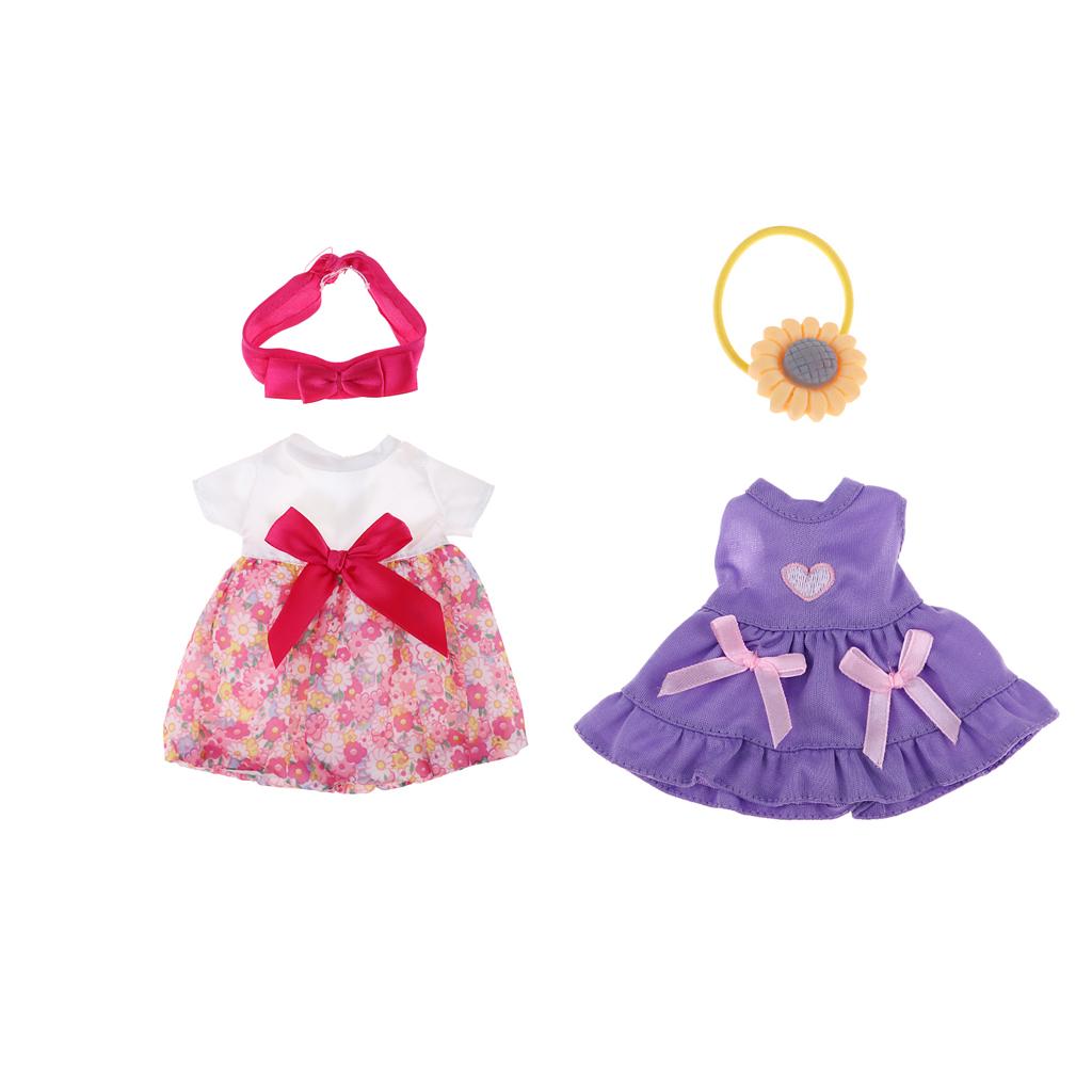 2pcs Handmade Fashion Dress Clothes Accessories for 25cm Mellchan Dolls Accs