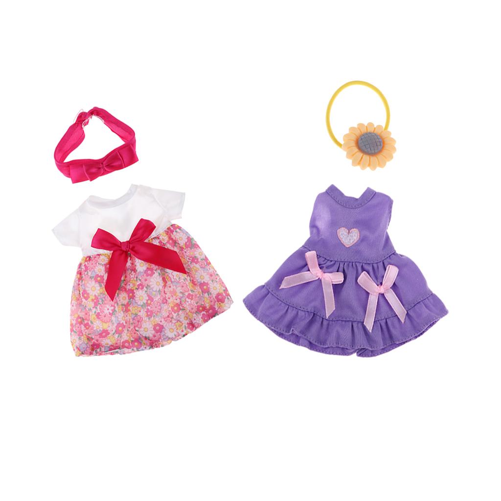 2pcs Handmade Fashion Dress Clothes Accessories for 25cm Mellchan Dolls Accs