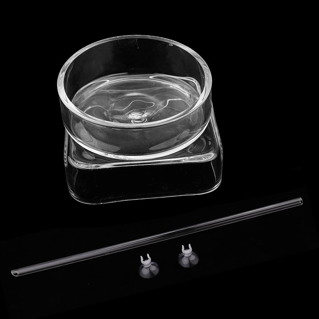 Aquarium Fish Tank Shrimp Feeding Food Dish and Tube Feeder Pipe Holder 40cm