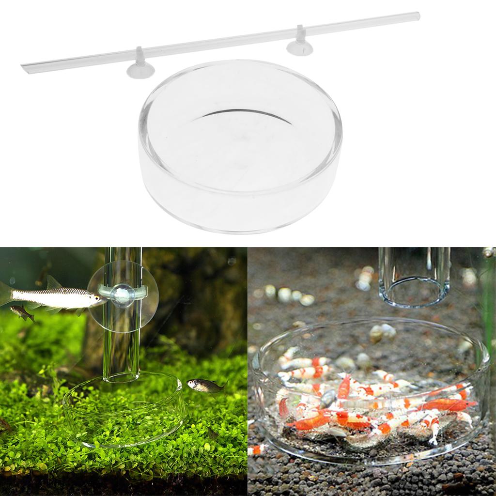 Aquarium Fish Tank Shrimp Feeding Food Dish Tray Feeder and Feeding Tube