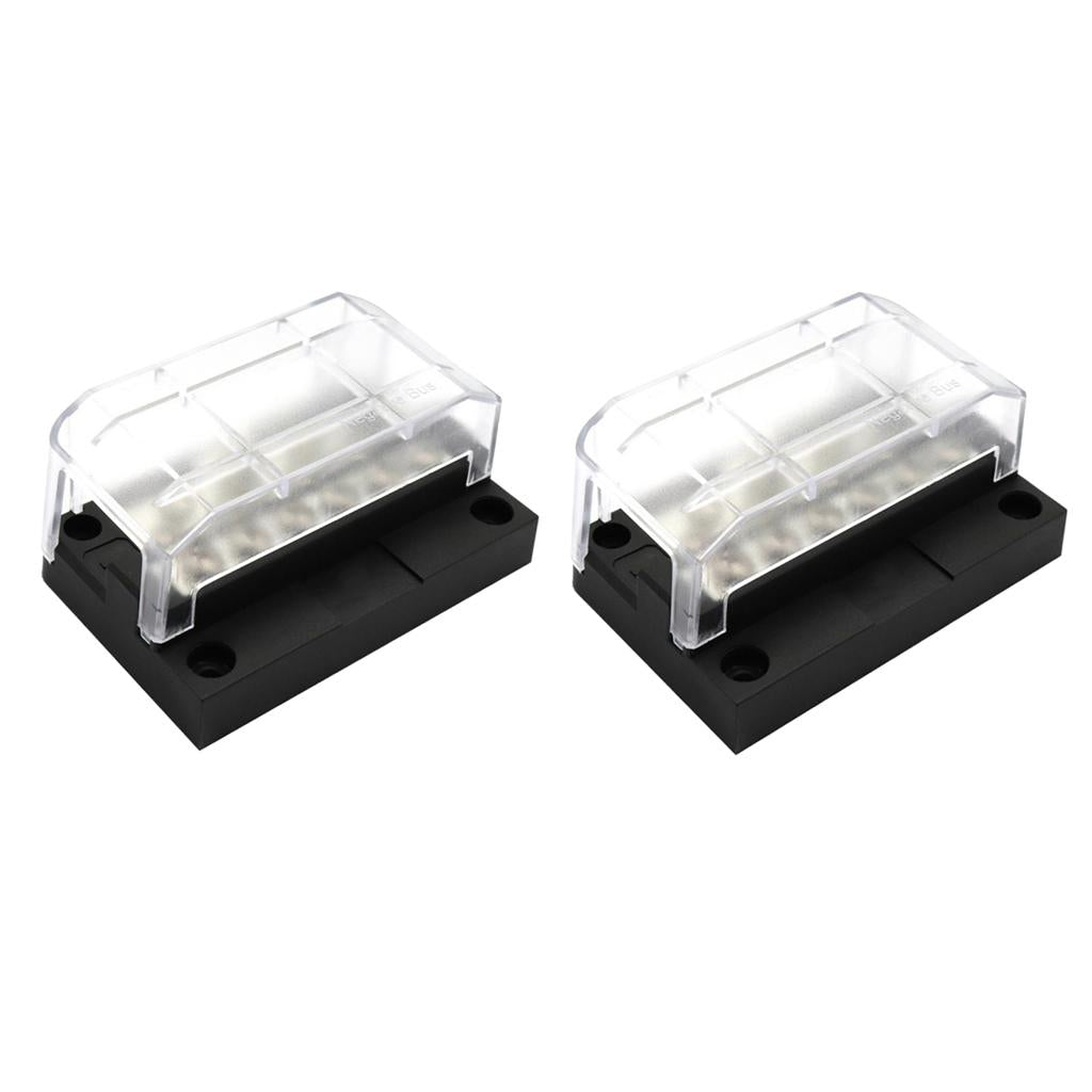 2 Set 12Way Junction Block Power Post Set Box Negative Bus Bar