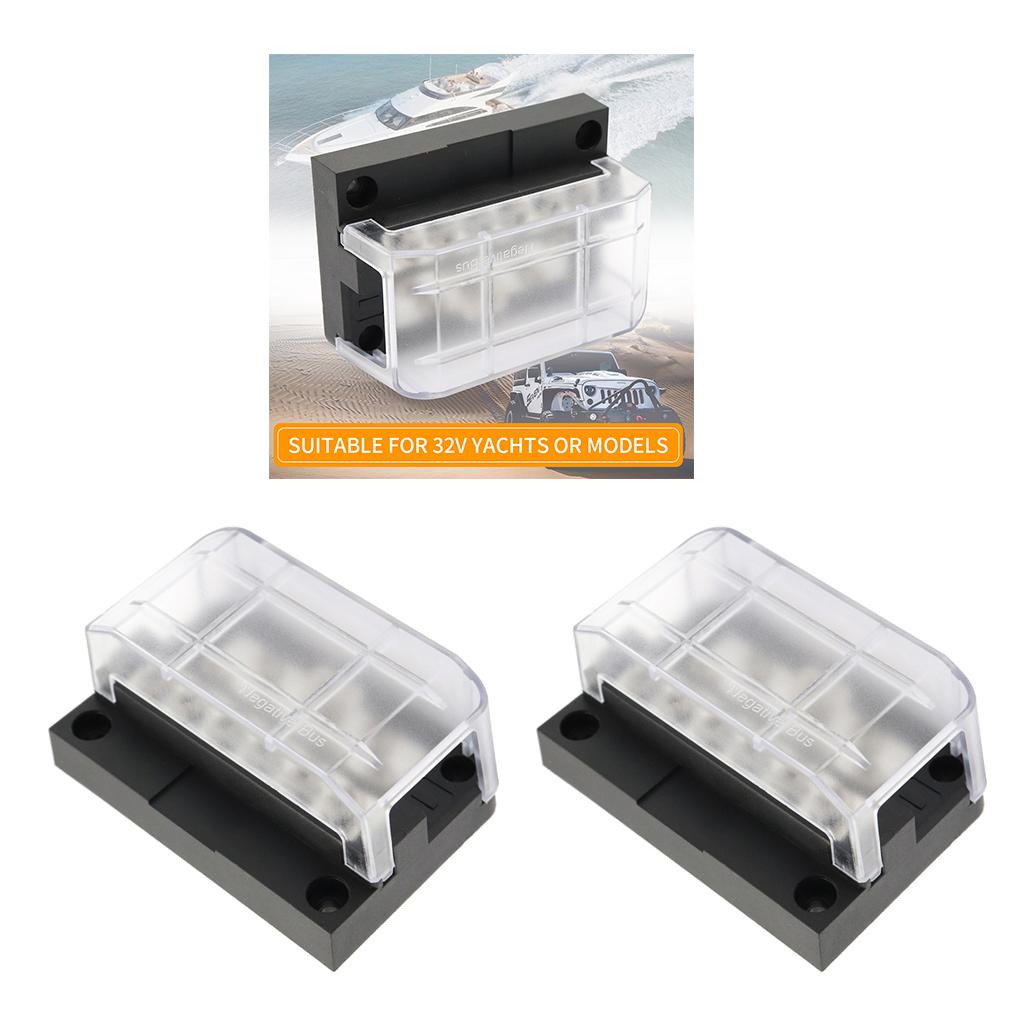 2 Set 12Way Junction Block Power Post Set Box Negative Bus Bar
