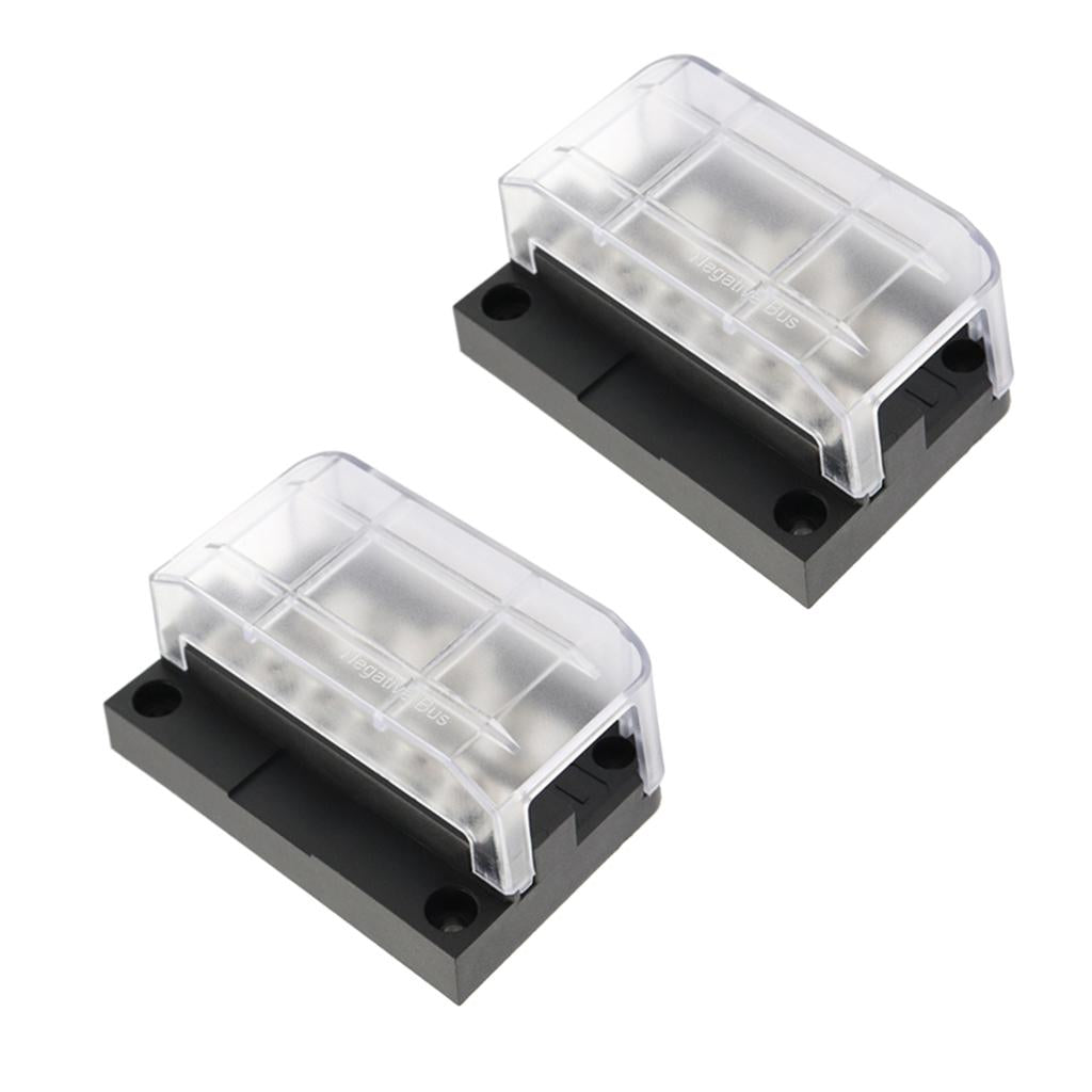 2 Set 12Way Junction Block Power Post Set Box Negative Bus Bar