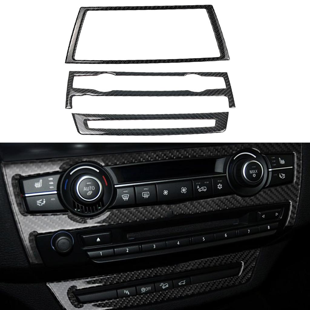 Carbon Fiber GPS Navigation Control Panel Cover Frame For e70 e71 X5 X6