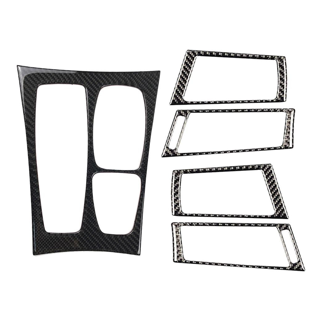 Carbon Fiber Side Air Vent Outlet Gear Shift Box Panel Cover For Series
