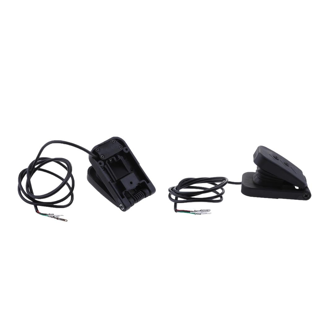 2pcs 5V Black Plastic Electric Bike Scooter Quad Foot Throttle Accelerator