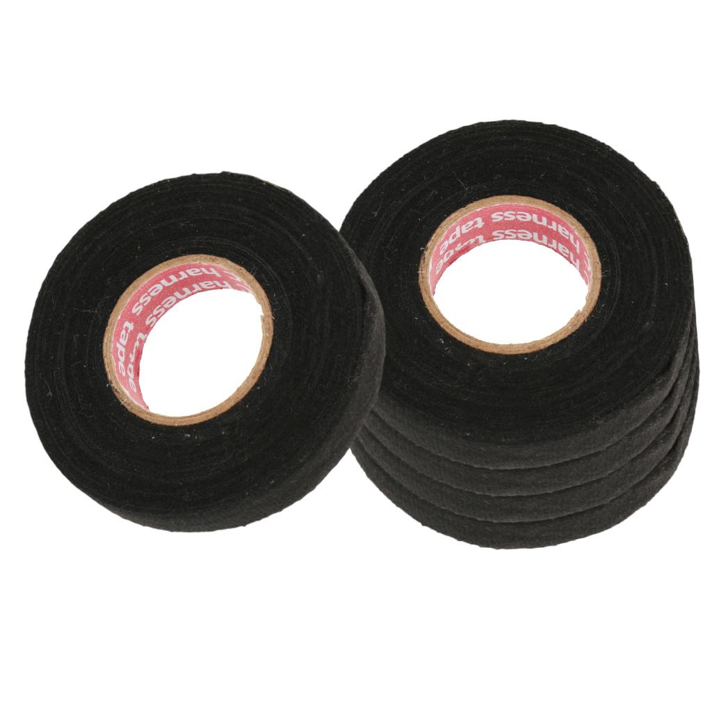 5pcs Auto Car Truck Noise Damping Loom Wire Harness Cloth Electrical Tape