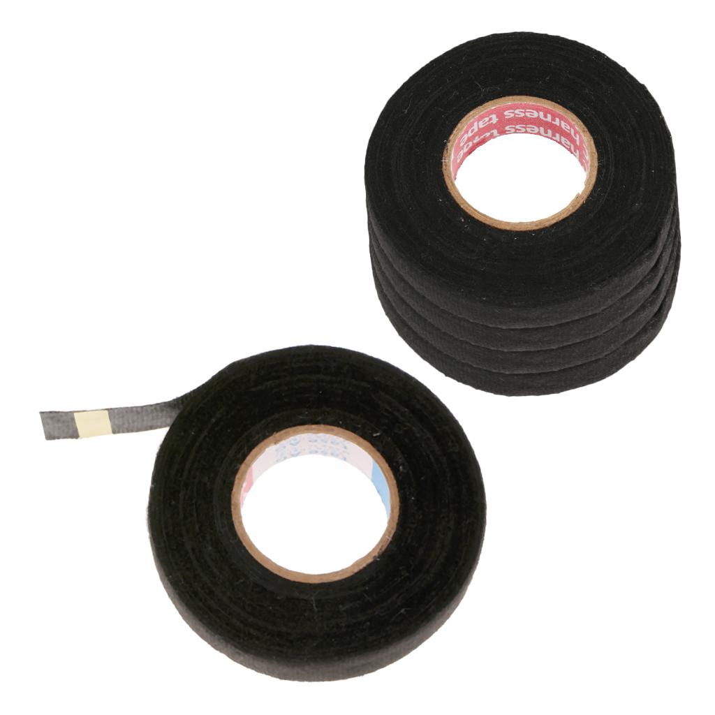 5pcs Auto Car Truck Noise Damping Loom Wire Harness Cloth Electrical Tape