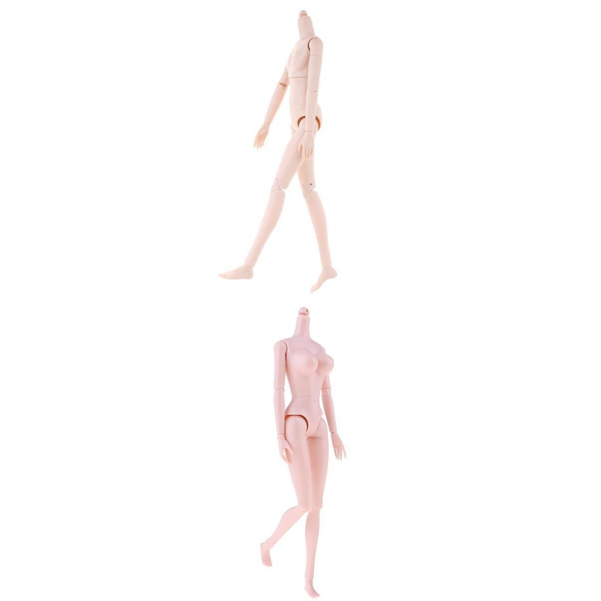 1/6 Bjd Nude Doll Female and Male Ball-Jointed Doll Body Parts Couple