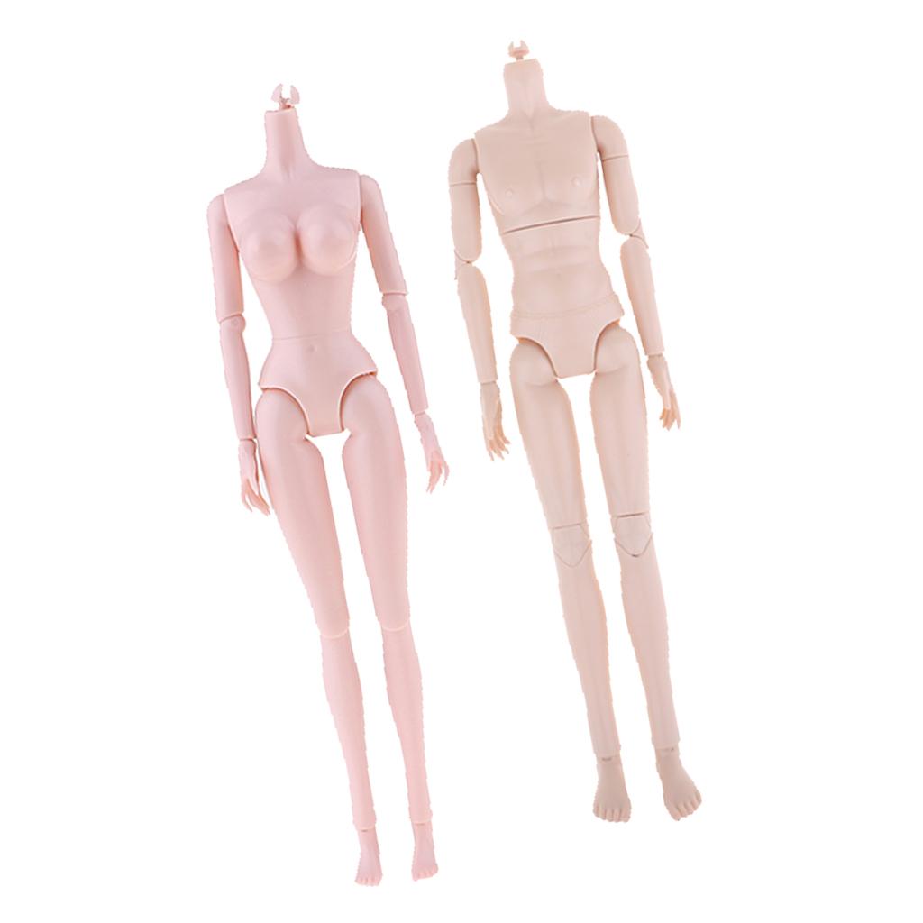 1/6 Bjd Nude Doll Female and Male Ball-Jointed Doll Body Parts Couple