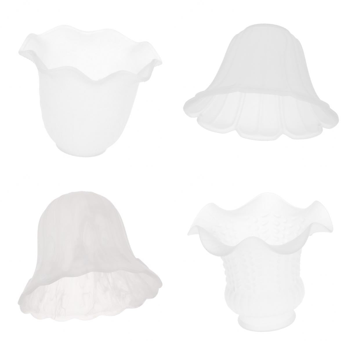 4Pcs/set Replacement Ceiling Fan Light Vanity Chandelier Frosted Glass Shade
