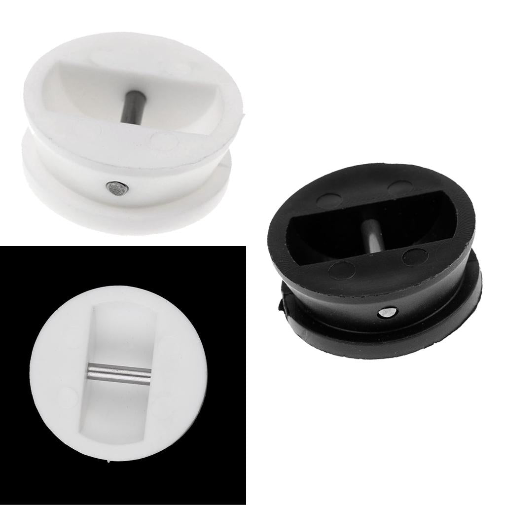 2x Surf Leash Leg SUP Longboard Leg Rope Deck Plug 30mm Diameter White+Black