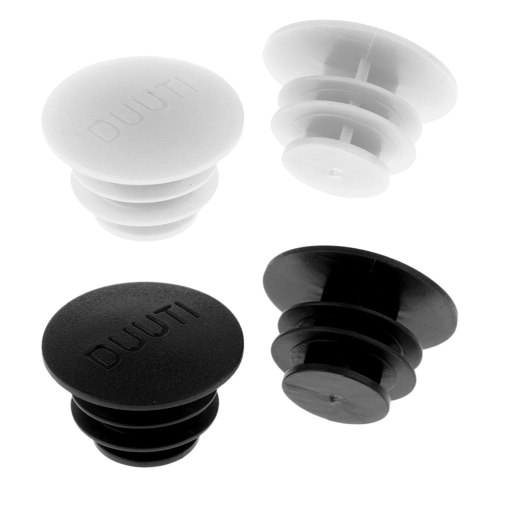 2 Pairs Bike Bicycle Handlebar End Plugs Bar Grip Plugs Cap Luminous+Black