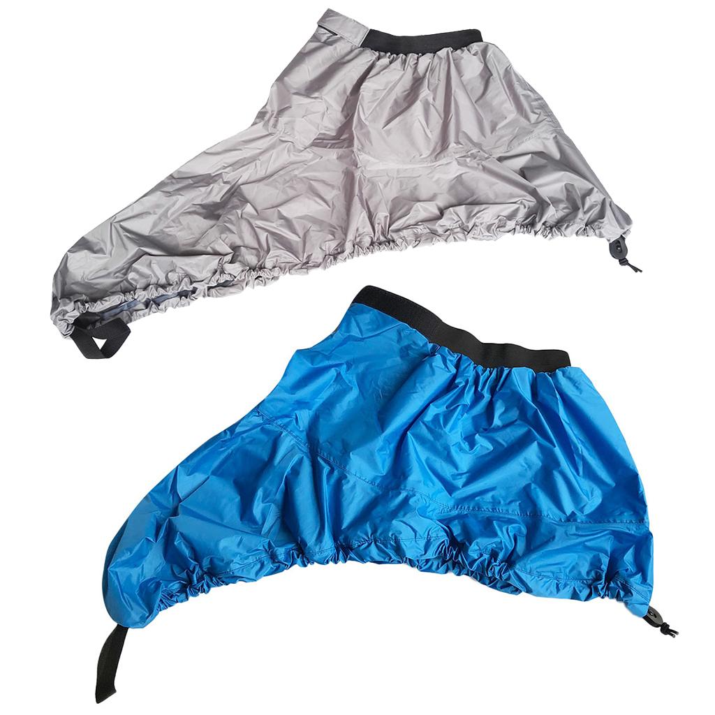 2x Universal Adjustable Kayak Canoe Cockpit Spray Skirt Deck Cover Gray+Blue