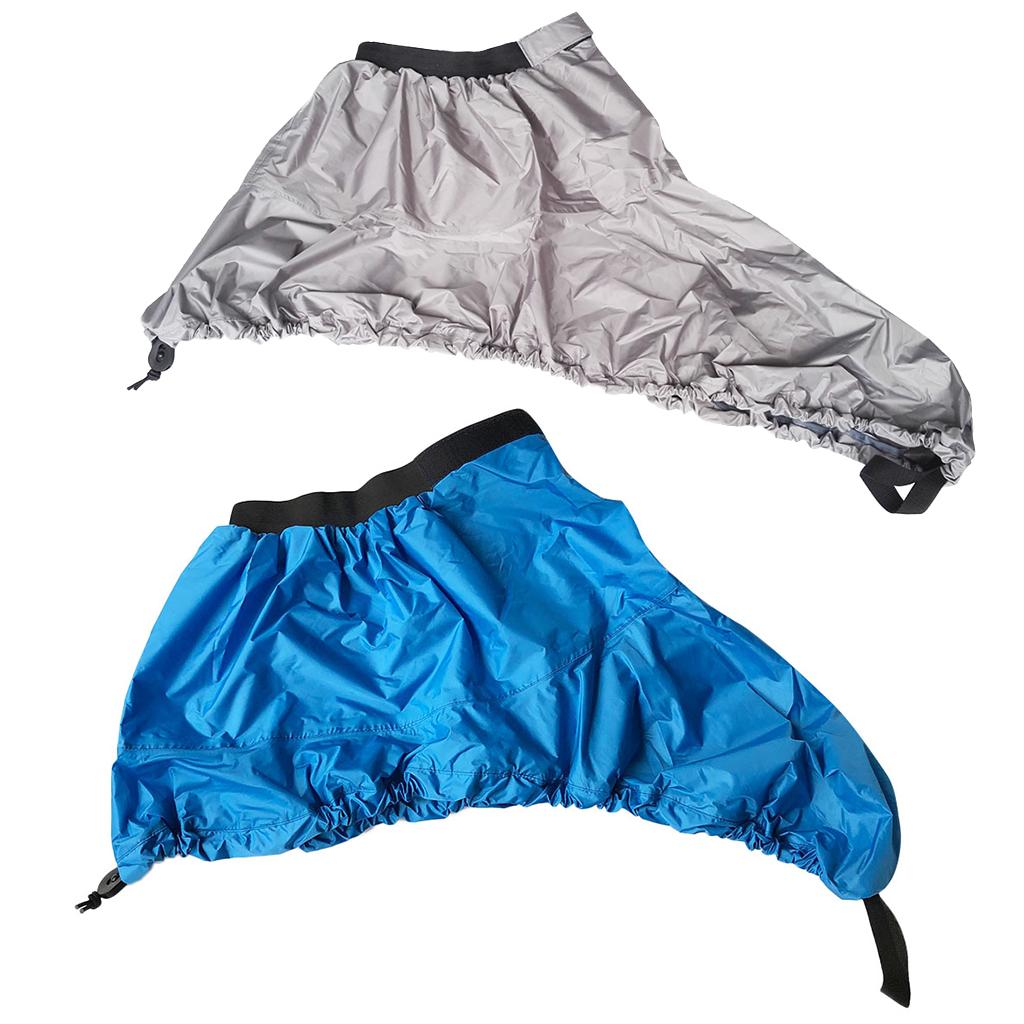 2x Universal Adjustable Kayak Canoe Cockpit Spray Skirt Deck Cover Gray+Blue