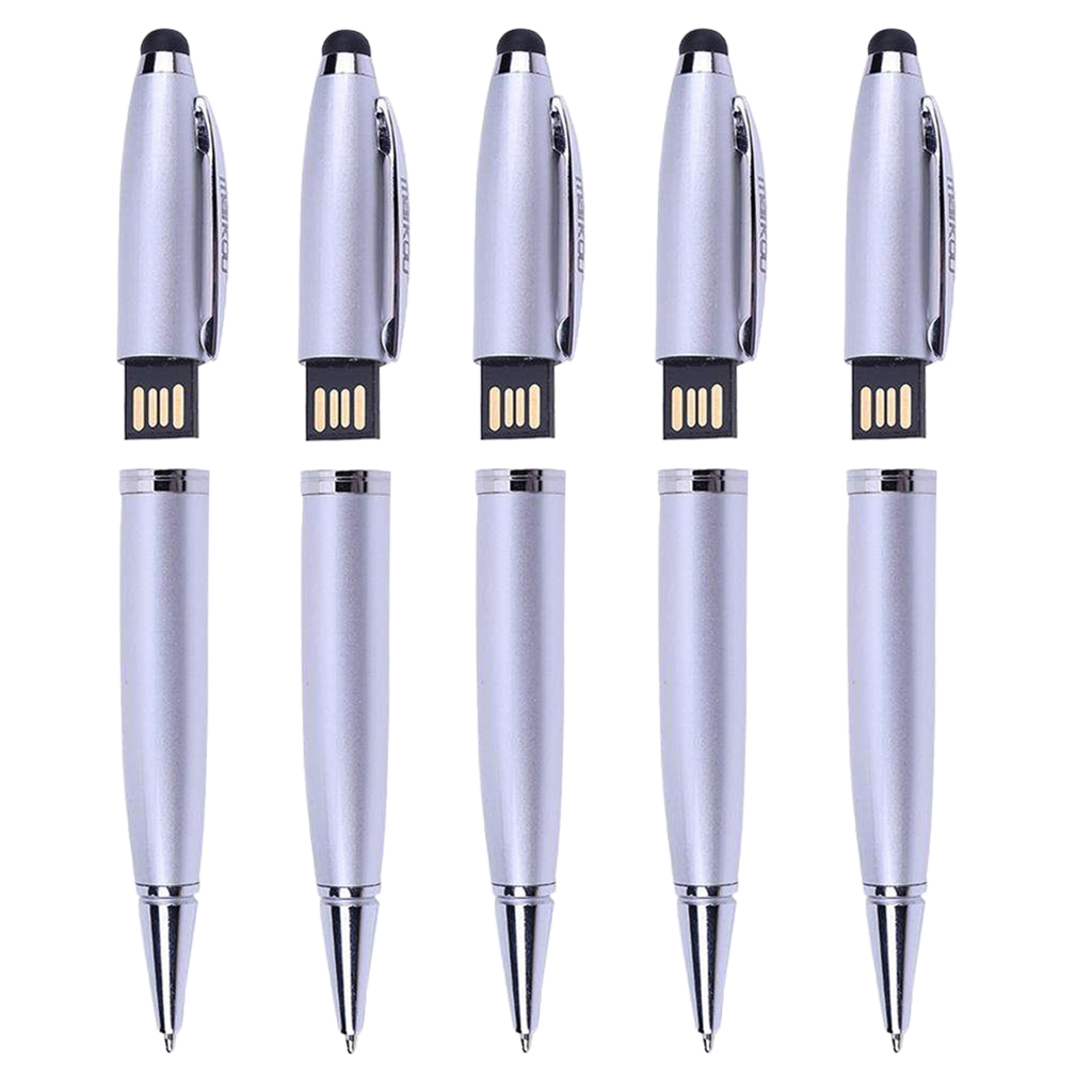 5Pcs 3in1 USB 2.0 Flash U Disk Screen Stylus Pen Writing Ballpoint Pen 16GB