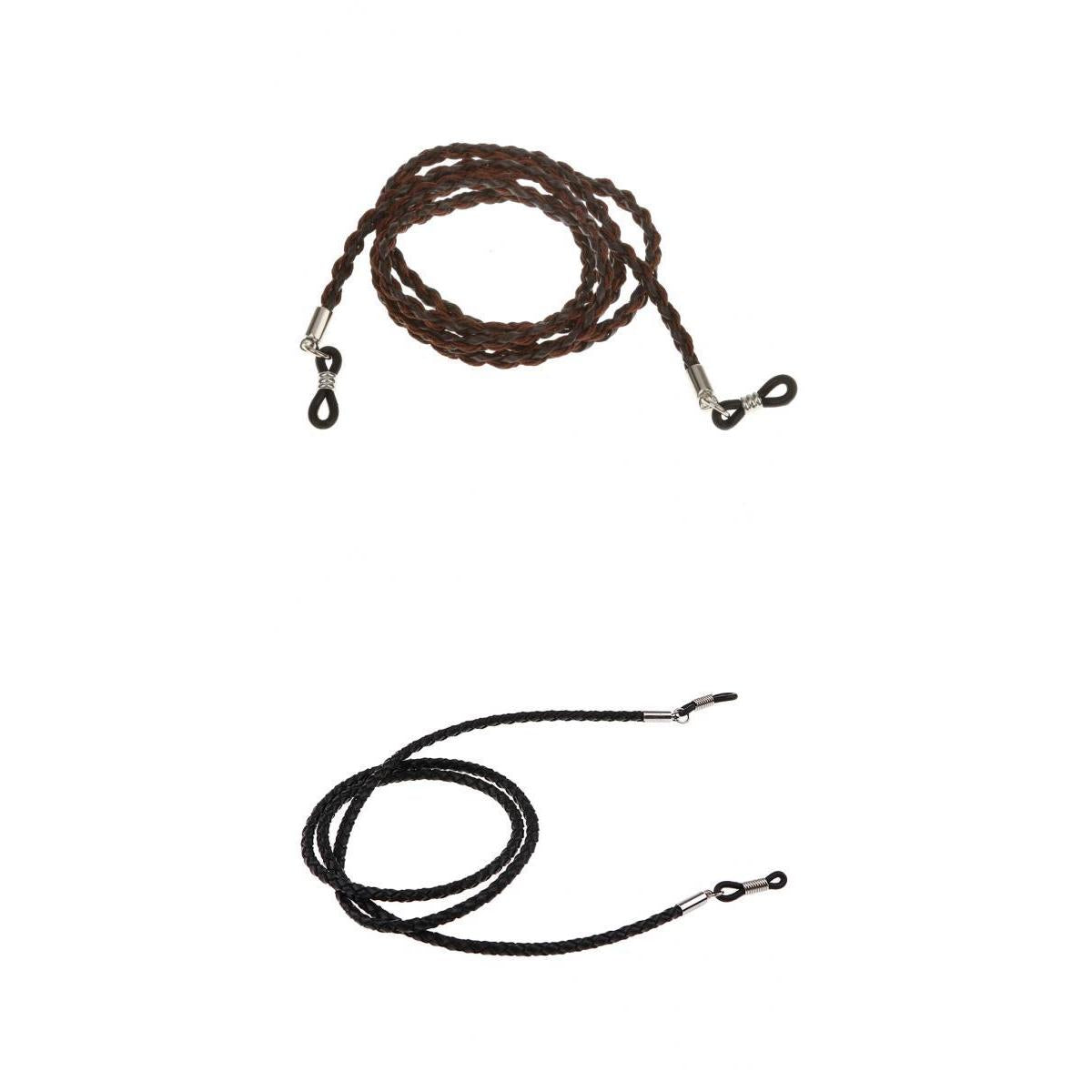 2x PU Leather Sports Eyeglasses Glasses Chain Sunglasses Holder Cord Strap