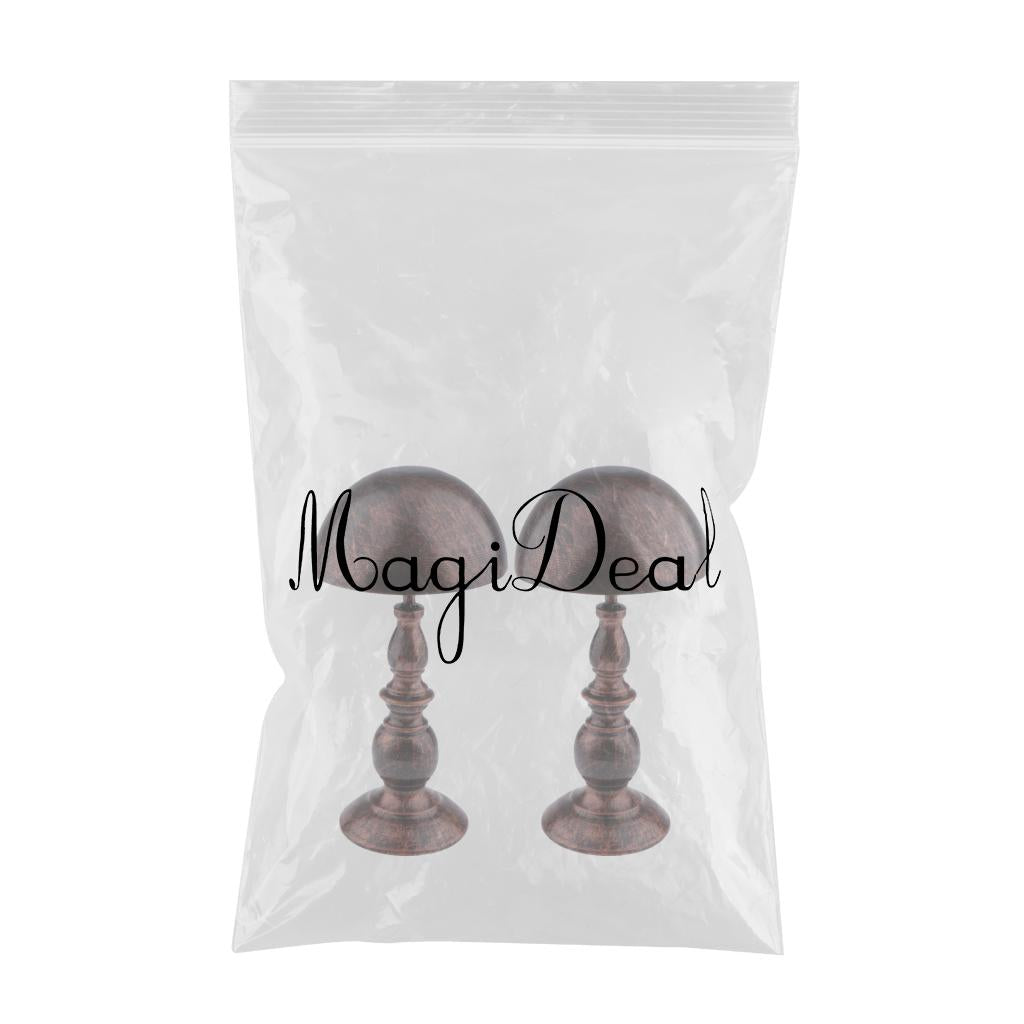2x Retro Wig Hanger Metal Caps Display Stand Rack for All Wigs & Hats Bronze