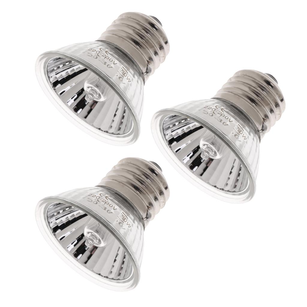 3 Pcs Pet Uva Uvb Reptile Heating Calcium Lamp Sunlamps Basking Bulb 50W