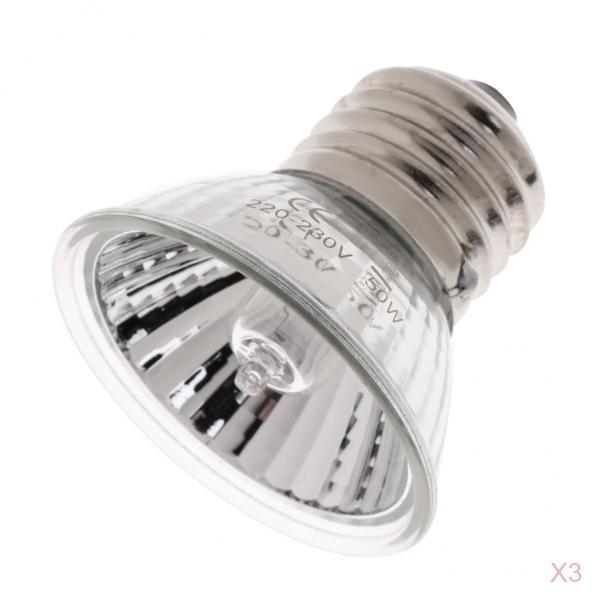 3 Pcs Pet Uva Uvb Reptile Heating Calcium Lamp Sunlamps Basking Bulb 50W